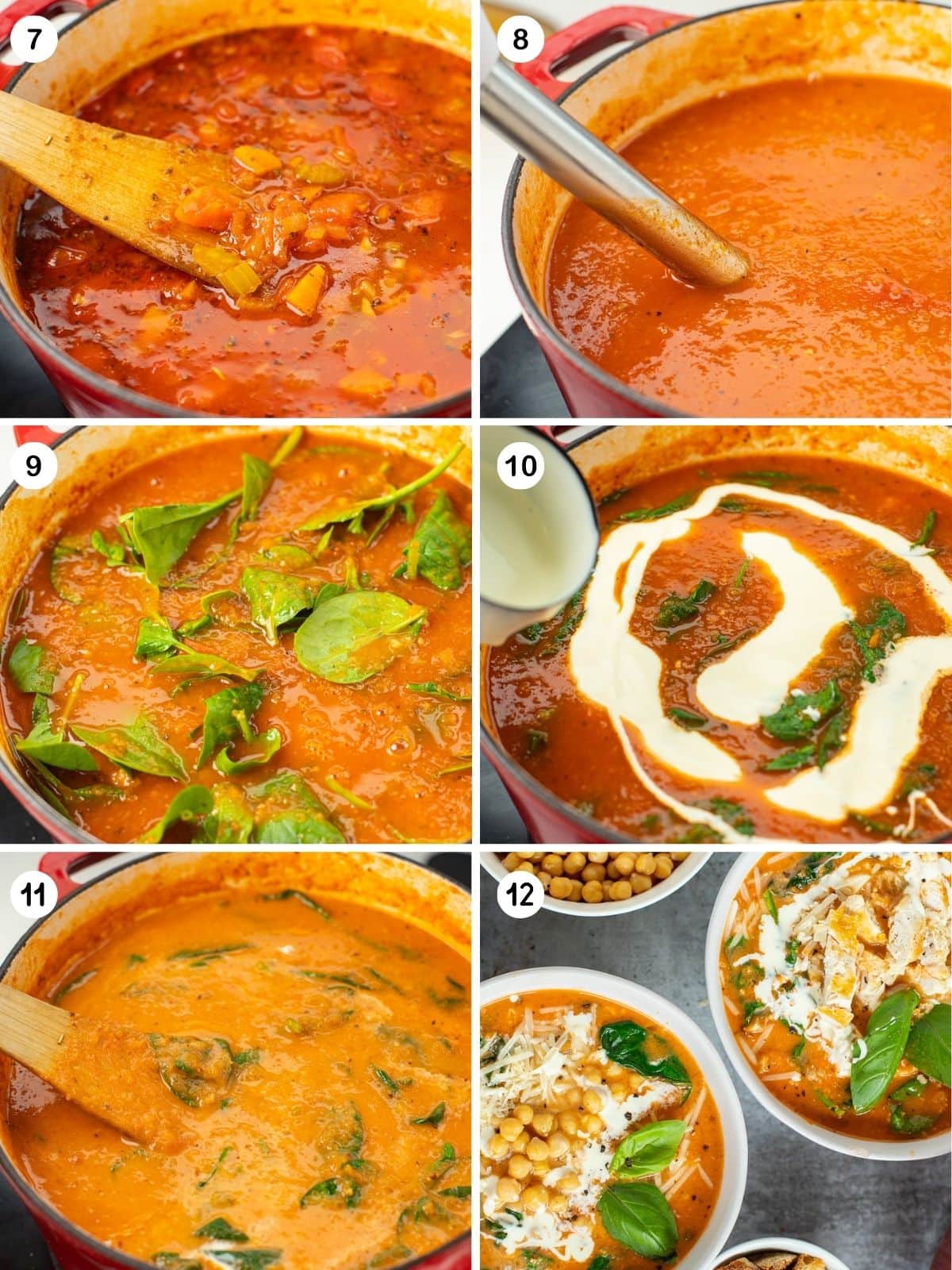 season and simmer, cook the soup, combine