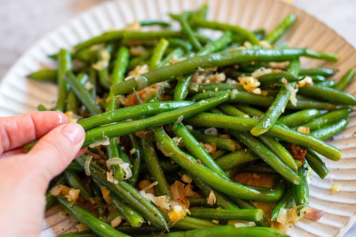 garlic green beans.