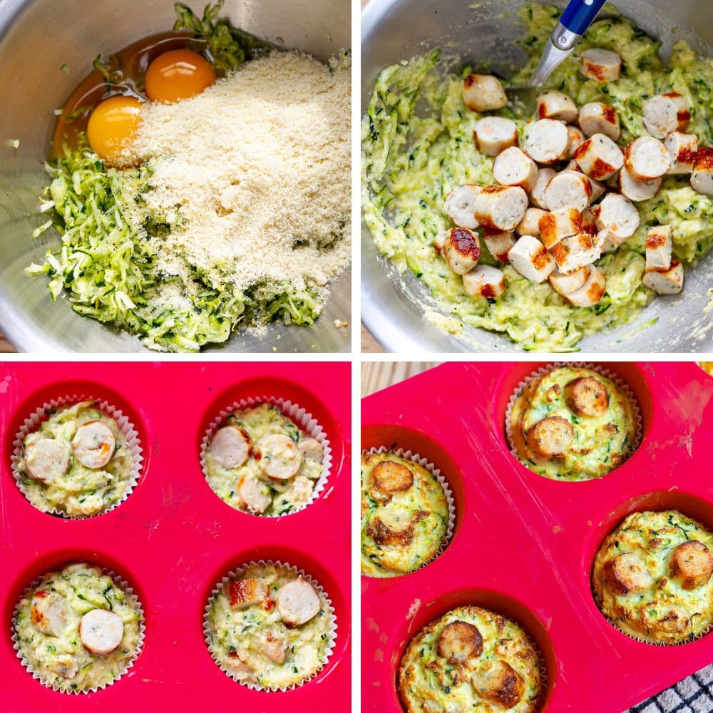 how to make sausage muffins with zucchini