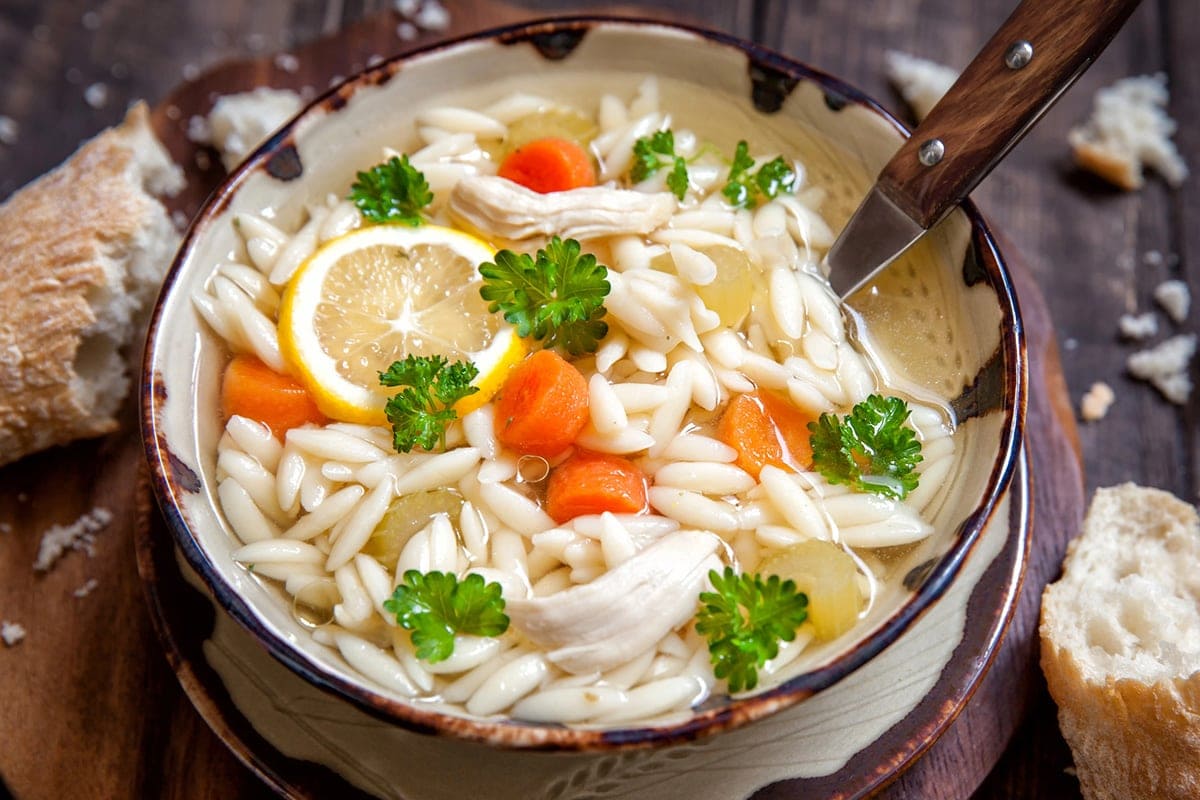 A bowl of soup