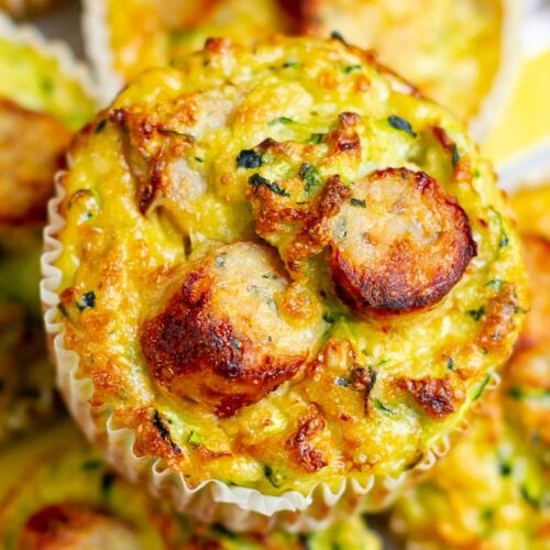 Zucchini Sausage Muffins feature
