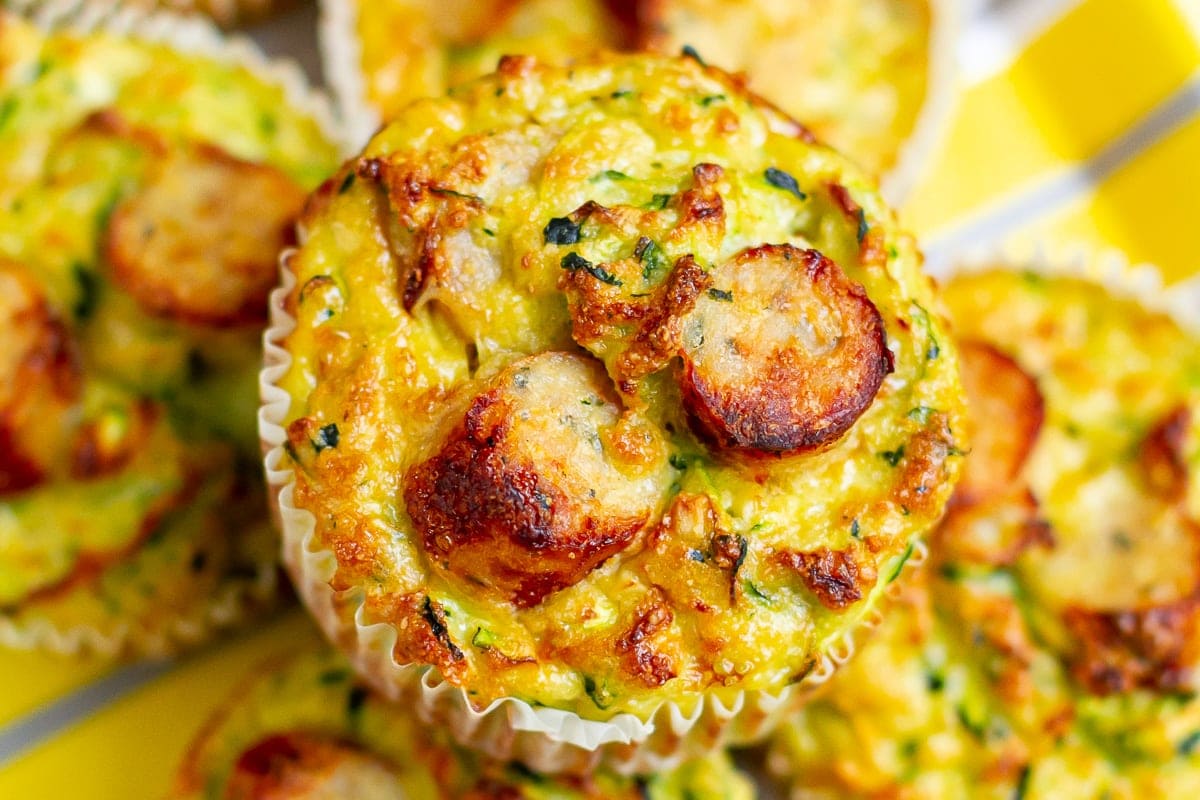 Zucchini Sausage Muffins feature