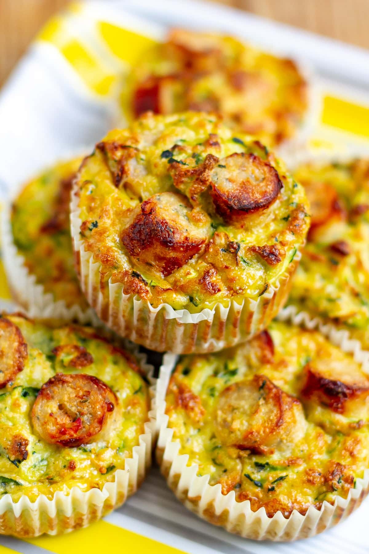 savory muffins zucchini and sausage