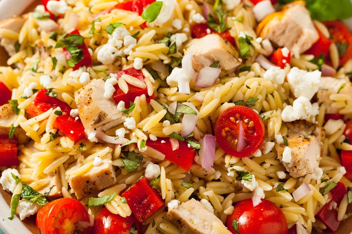 Orzo pasta salad