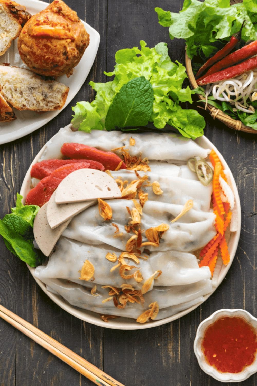 Vietnamese Pork Mince Rice Rolls (Bánh Cuốn)
