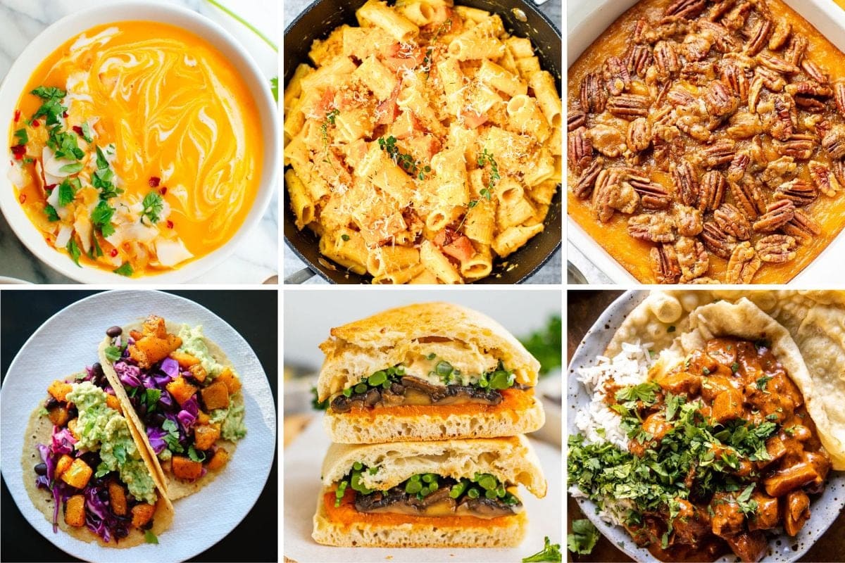 butternut squash recipes collage image