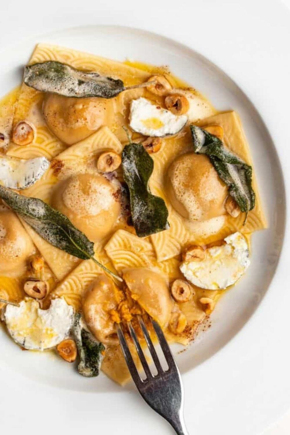 Homemade Butternut Ravioli with Brown Butter
