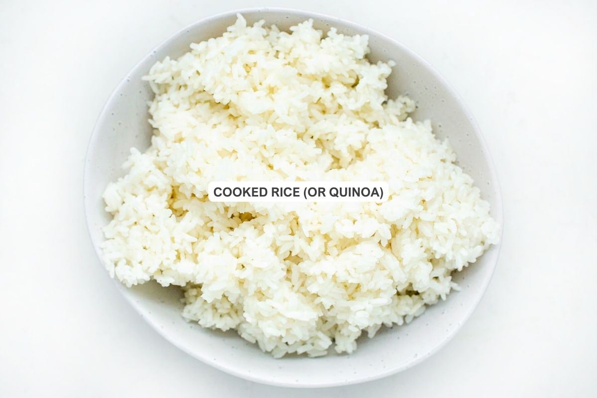 Cooked rice to use as a base for these bowls.