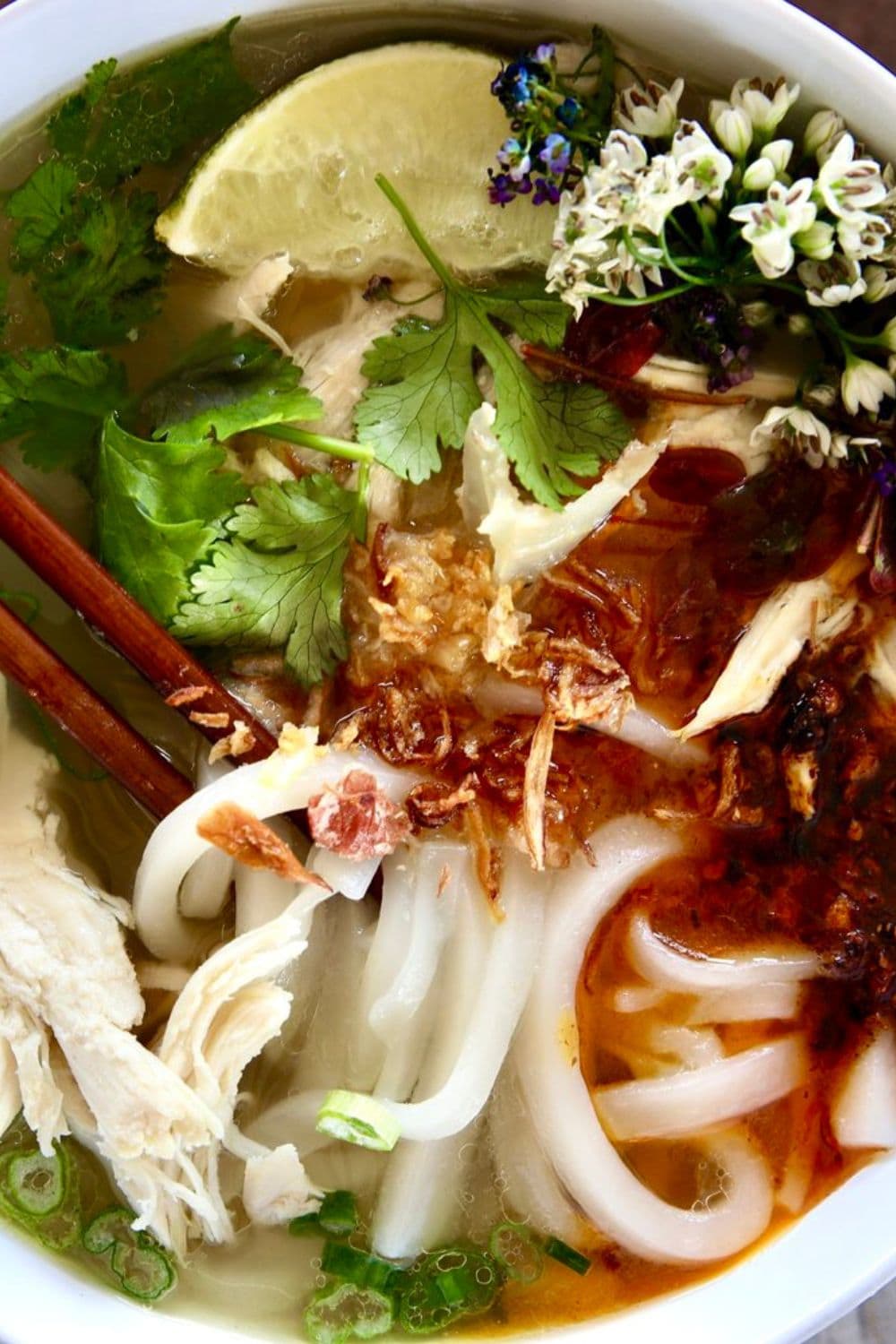 Khao Piak Sen (Lao Chicken Noodle Soup)