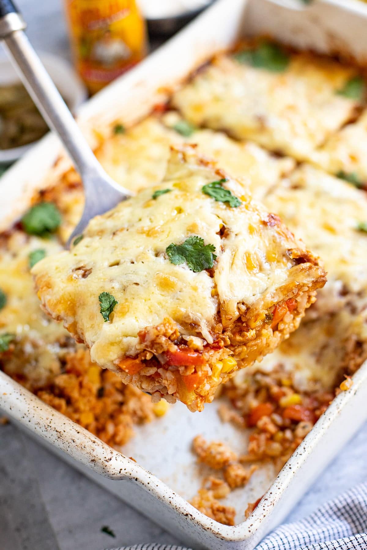 Mexican Chicken Rice Casserole.