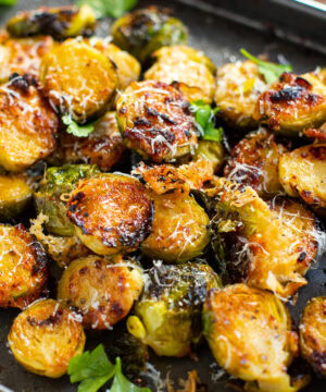 Roasted Brussels Sprouts with parmesan