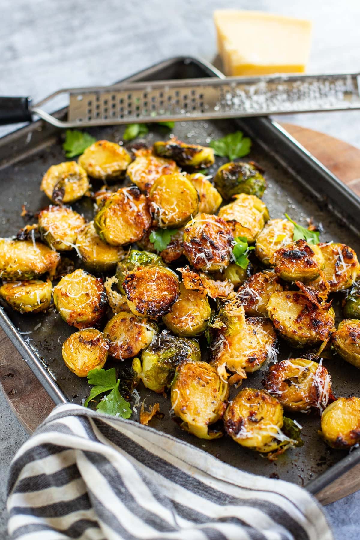Parmesan Crusted Brussels Sprouts.