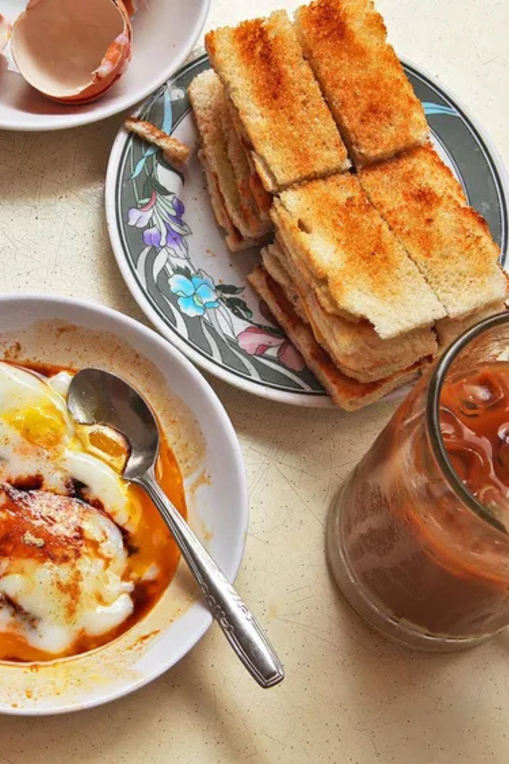 Singapore-Style Soft-Cooked Eggs with Kaya Jam and Toast