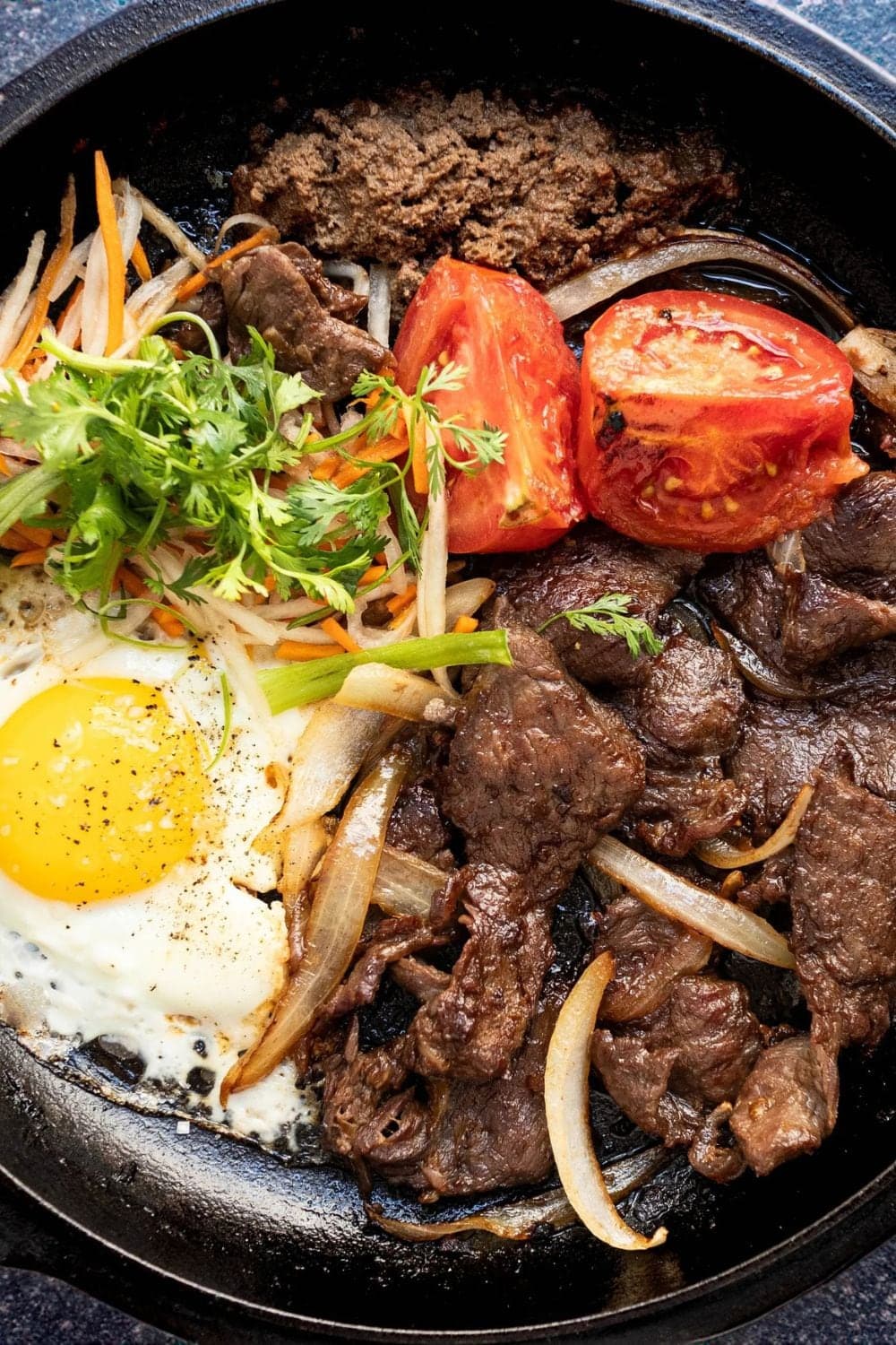Vietnamese Sizzling Steak and Eggs (Bò Né)