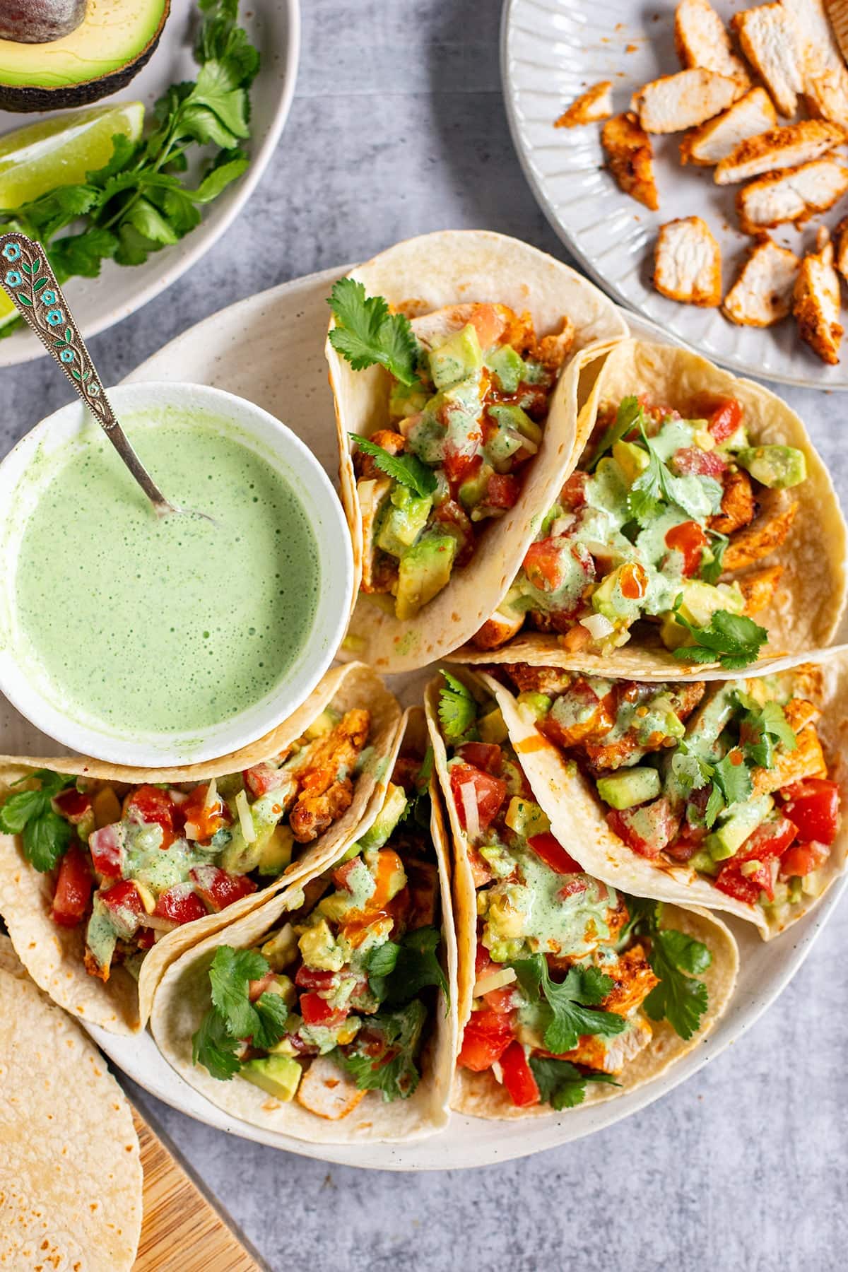 Baked chicken tacos
