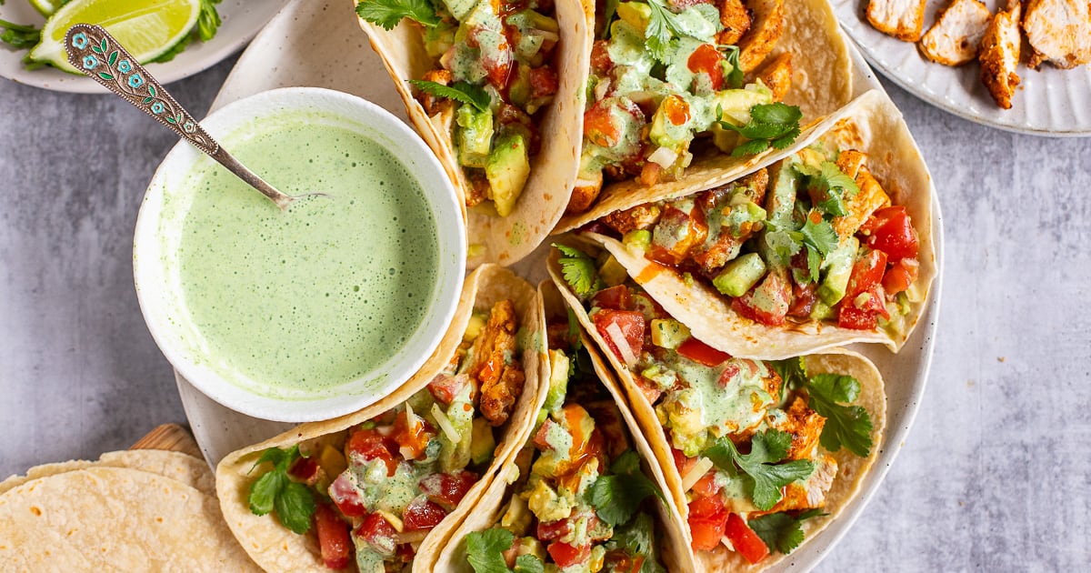 Healthy Baked Chicken Tacos