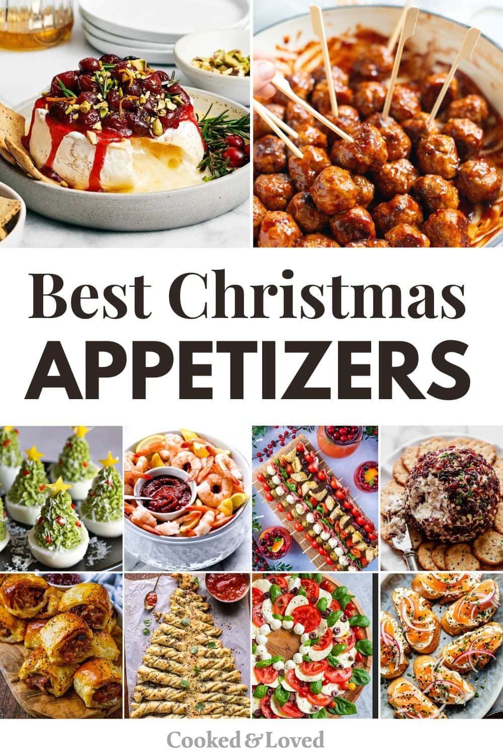 Best Christmas Appetizers Pin image.