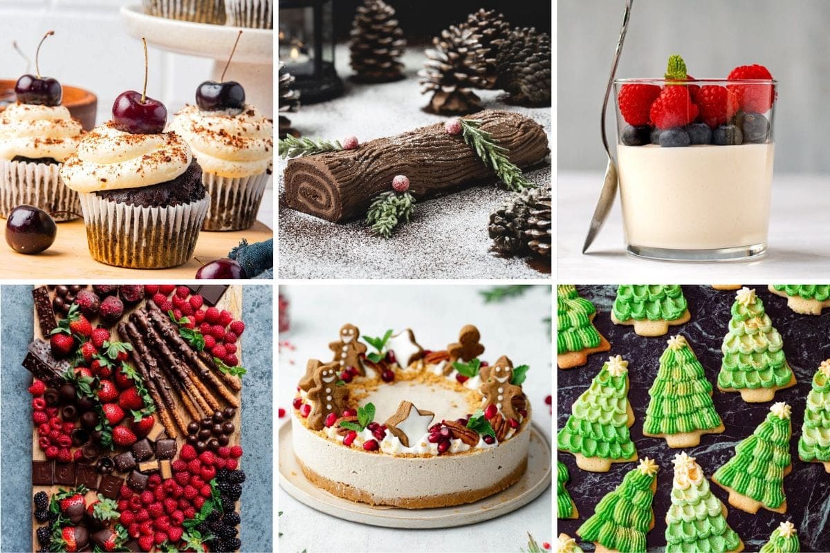 Christmas Desserts roundup collage image.