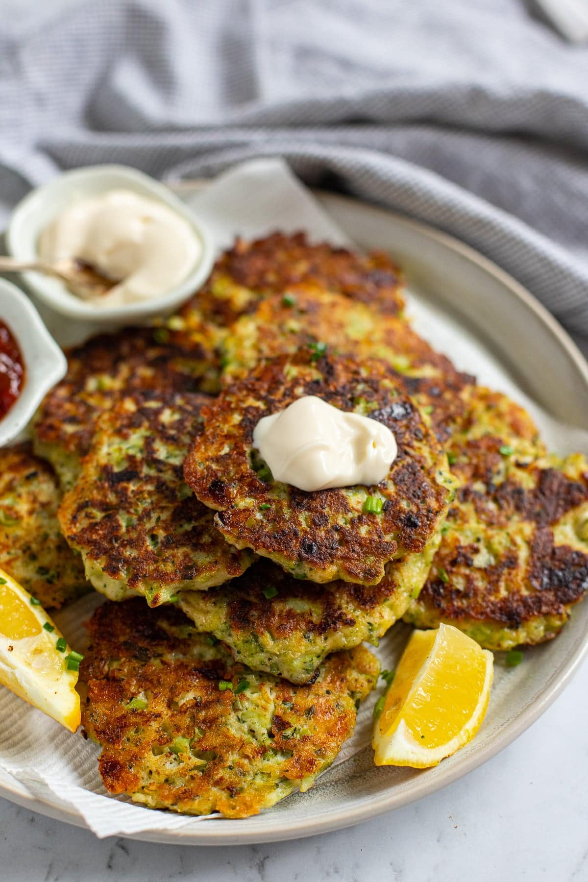 savory fritters with broccoli