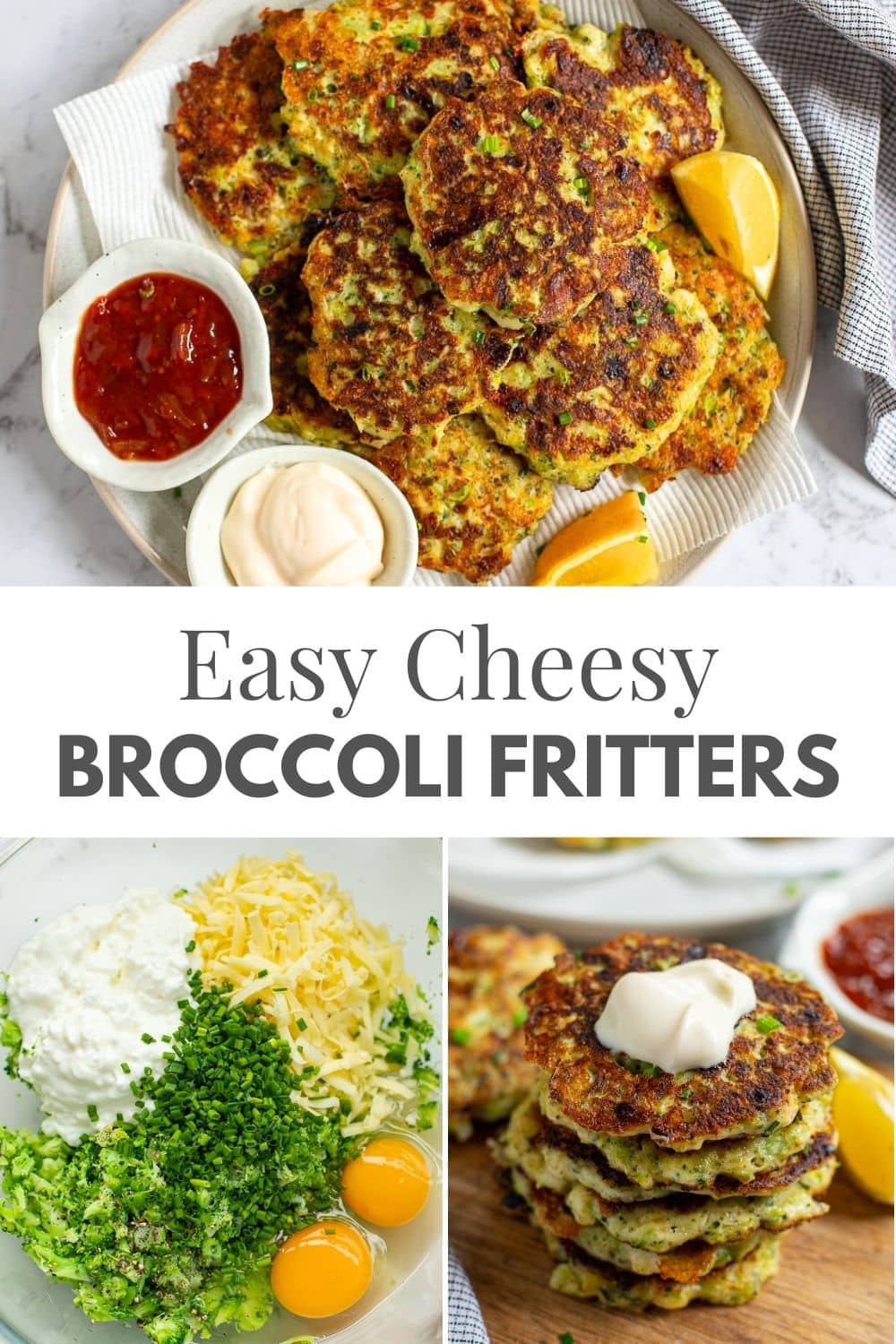 Easy cheesy broccoli fritters