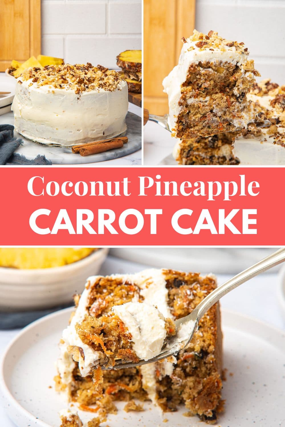 Coconut Pineapple Carrot Cake