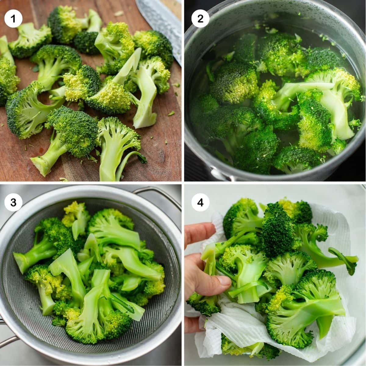 Cooking broccoli for fritters