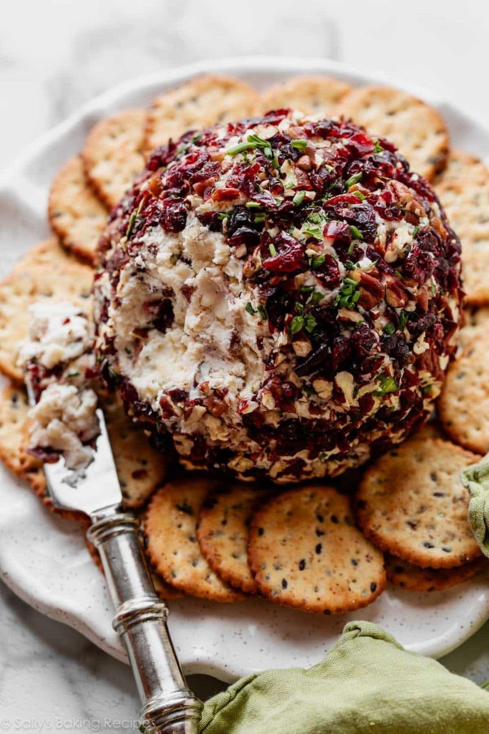 Cranberry Pecan Cheese Ball.