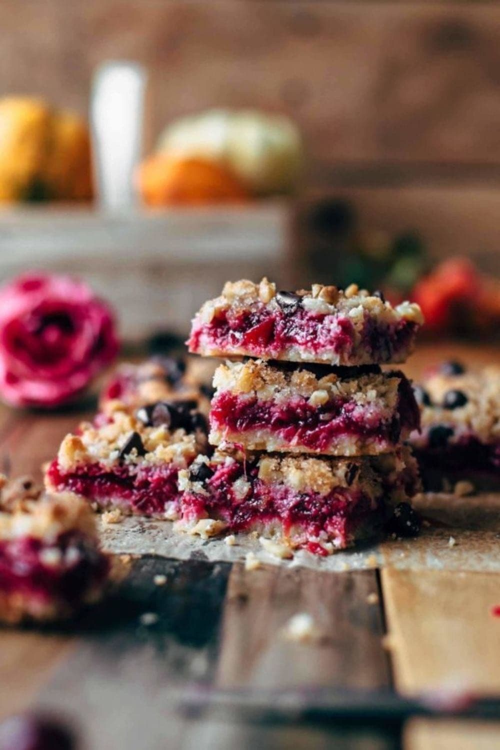 Keto Cranberry Crumb Bars