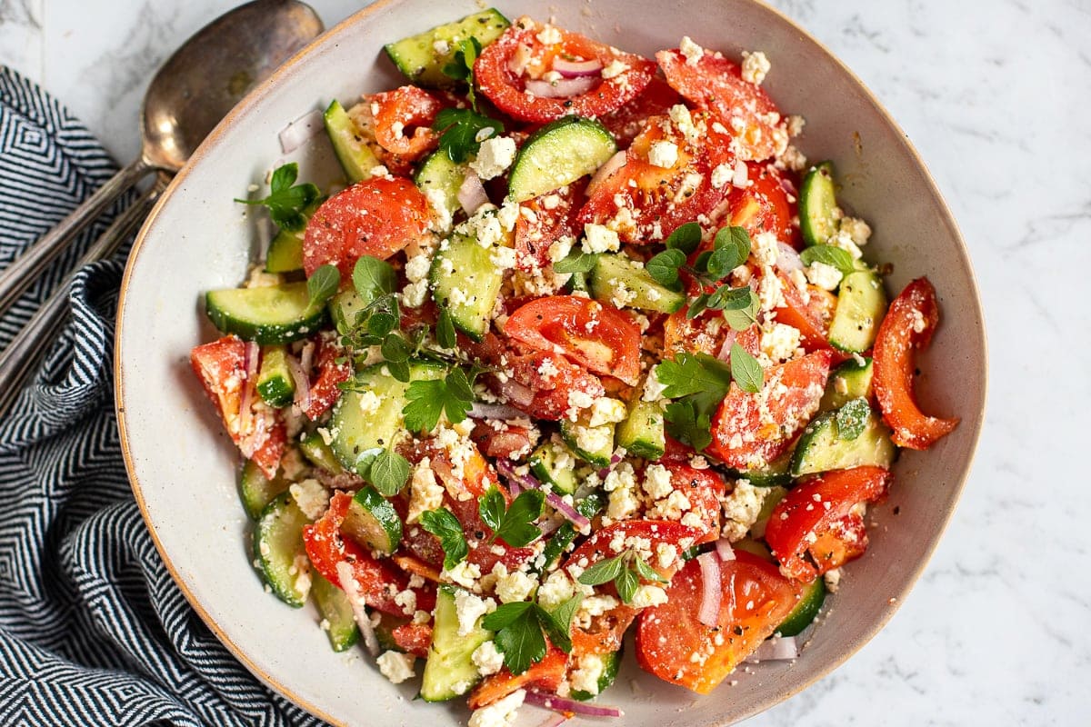 Cucumber Tomato Feta Salad
