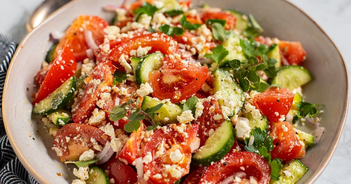 Cucumber Tomato Feta Salad