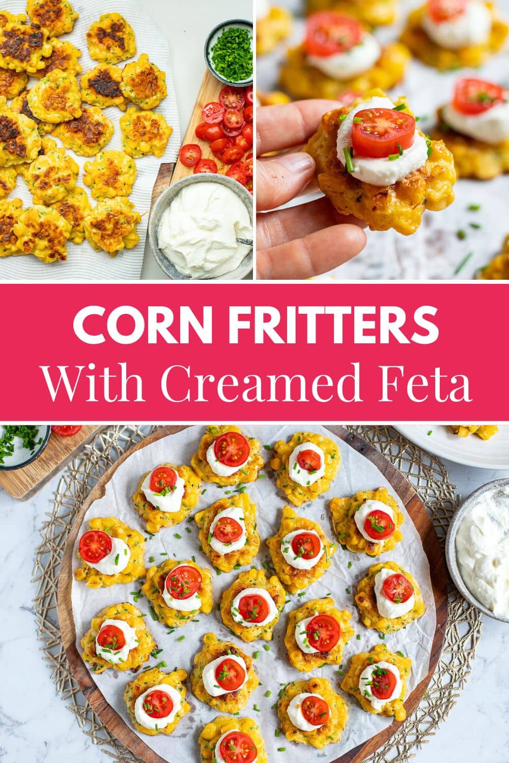 Corn Fritters With Creamed Feta