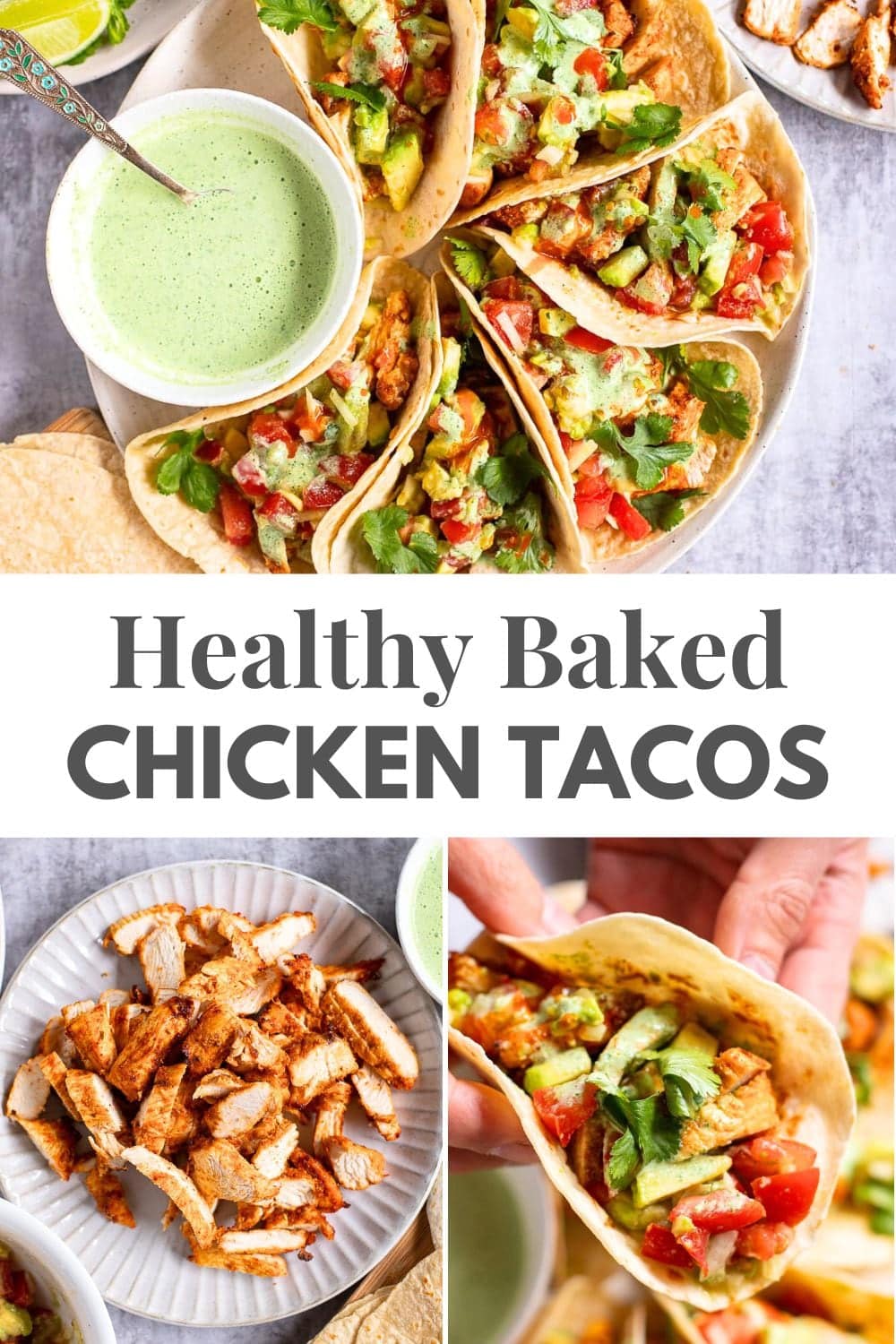 Healthy Baked Chicken Tacos