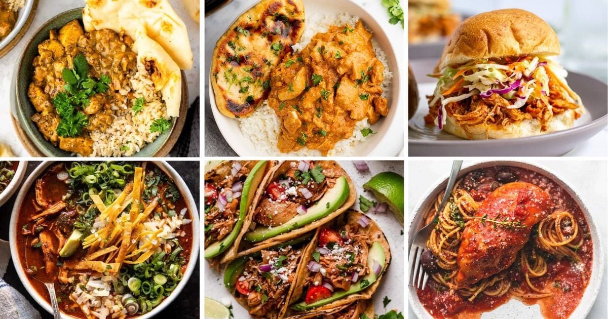 20 Healthy Slow Cooker Chicken Recipes - Cooked & Loved