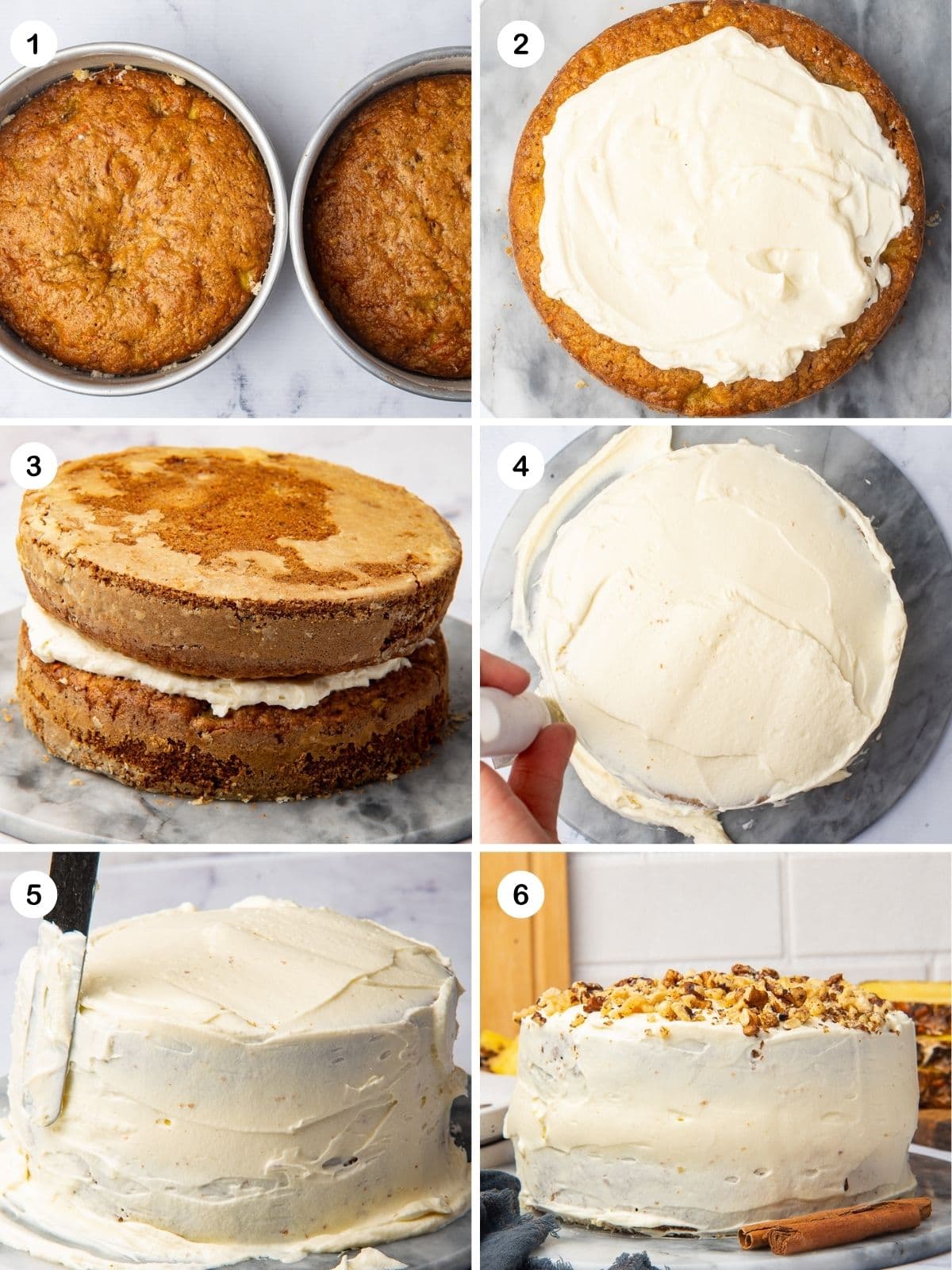 assemble the cake.