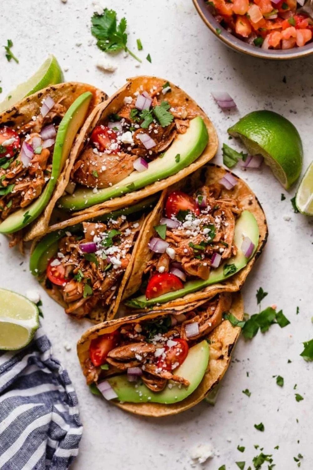 Slow Cooker Chicken Tacos.