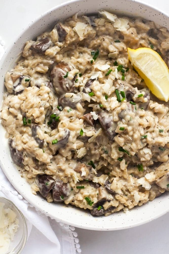 slow cooker mushroom risotto.