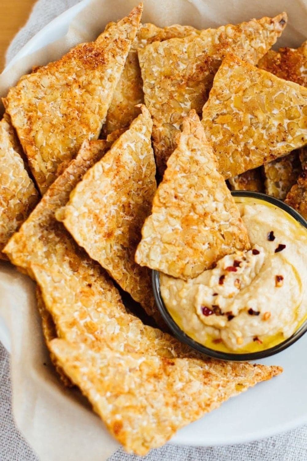 BBQ Baked Tempeh Chips