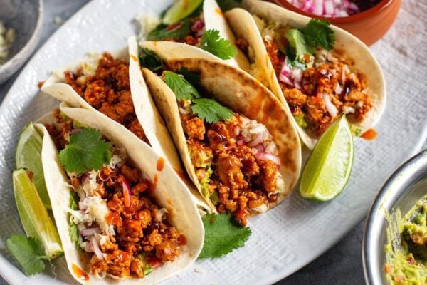 healthy tacos BBQ ground chicken