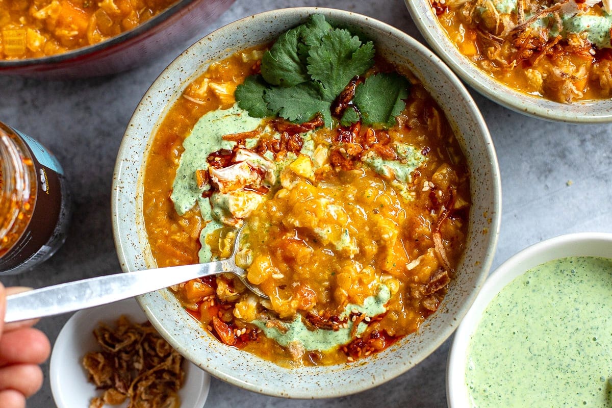 chicken and lentil soup