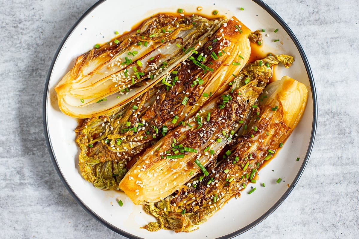 Sautéed Napa Cabbage With Asian Sauce.