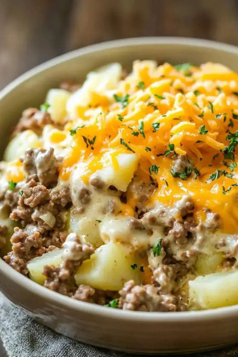 Slow Cooker Hamburger Potato Casserole
