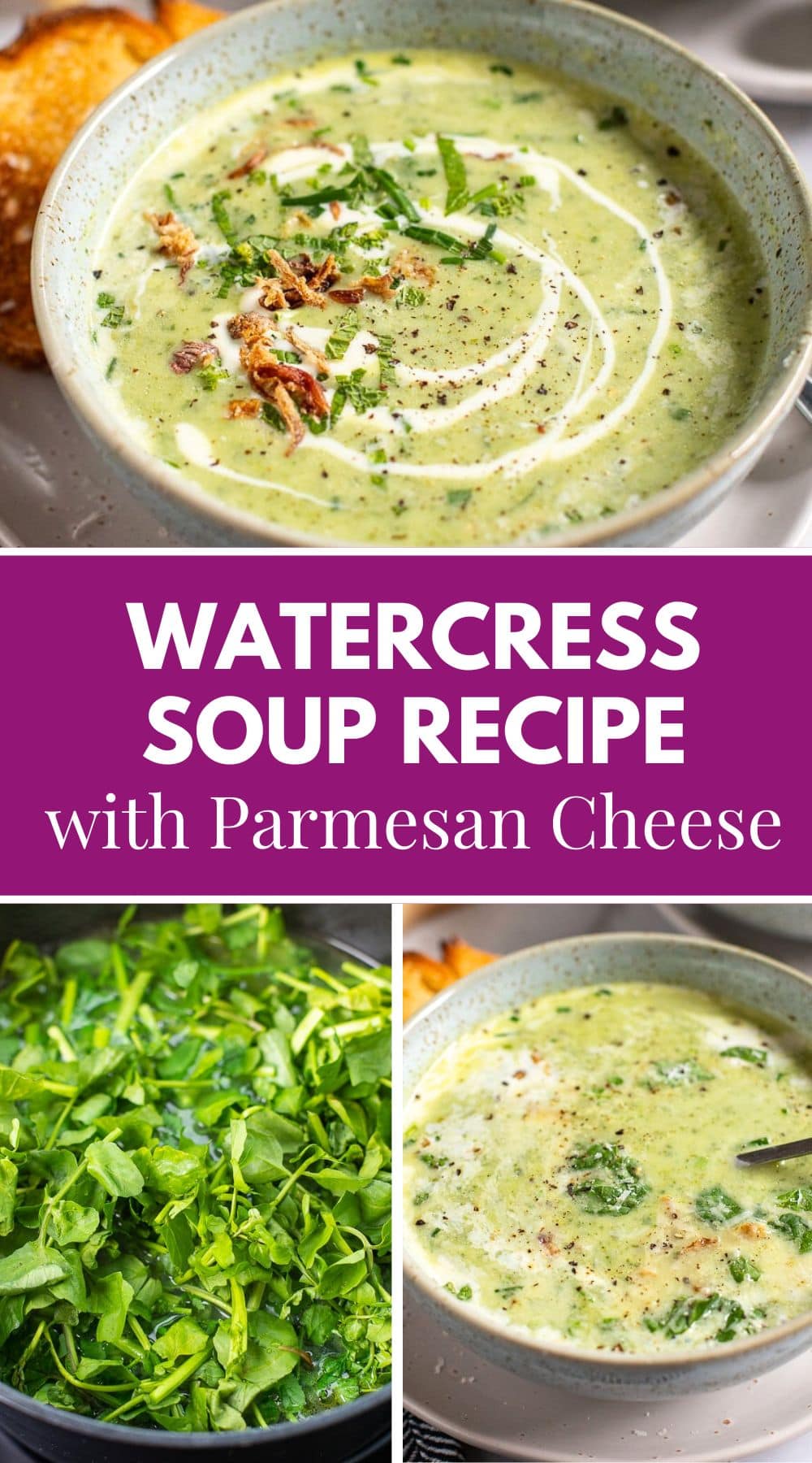 Watercress soup recipe with parmesan cheese