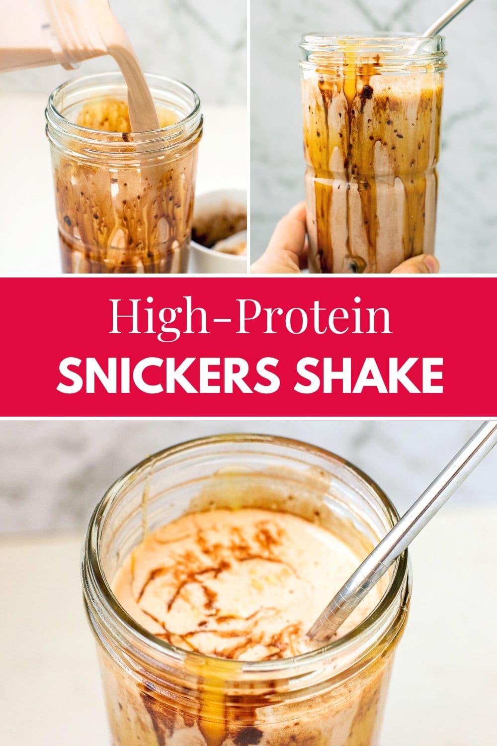 High-Protein Snickers Shake