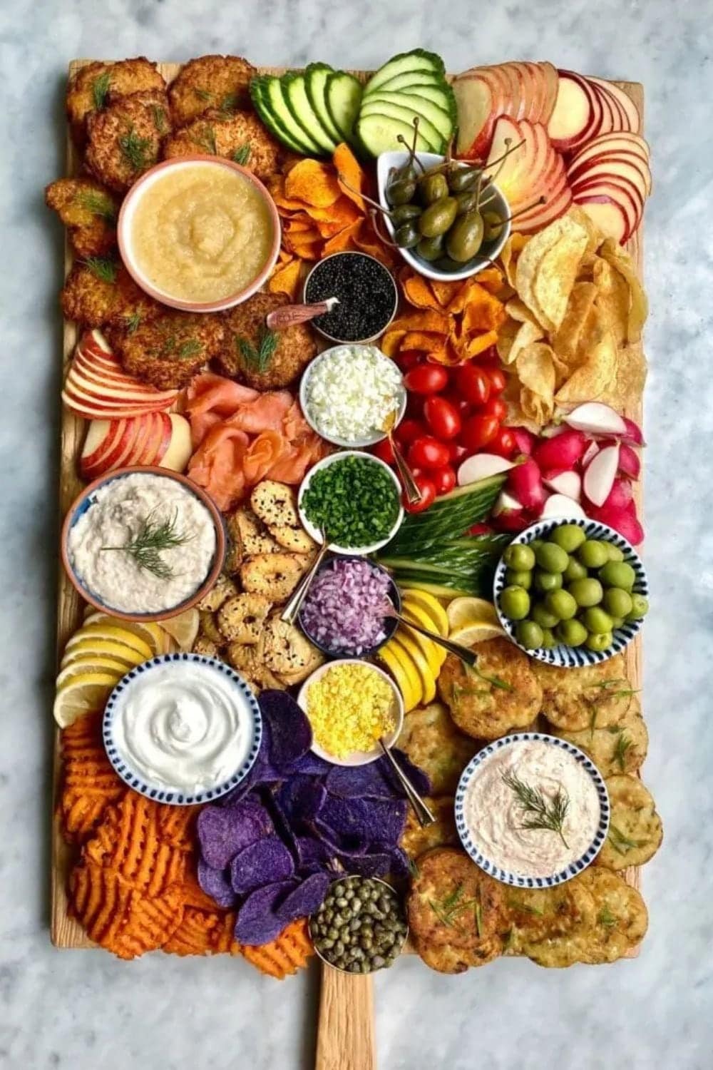 Latke Toppings Board