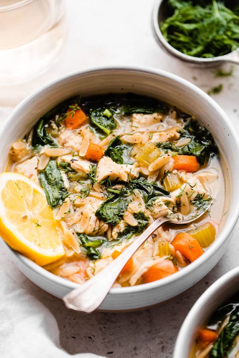 Lemon Chicken Orzo Soup
