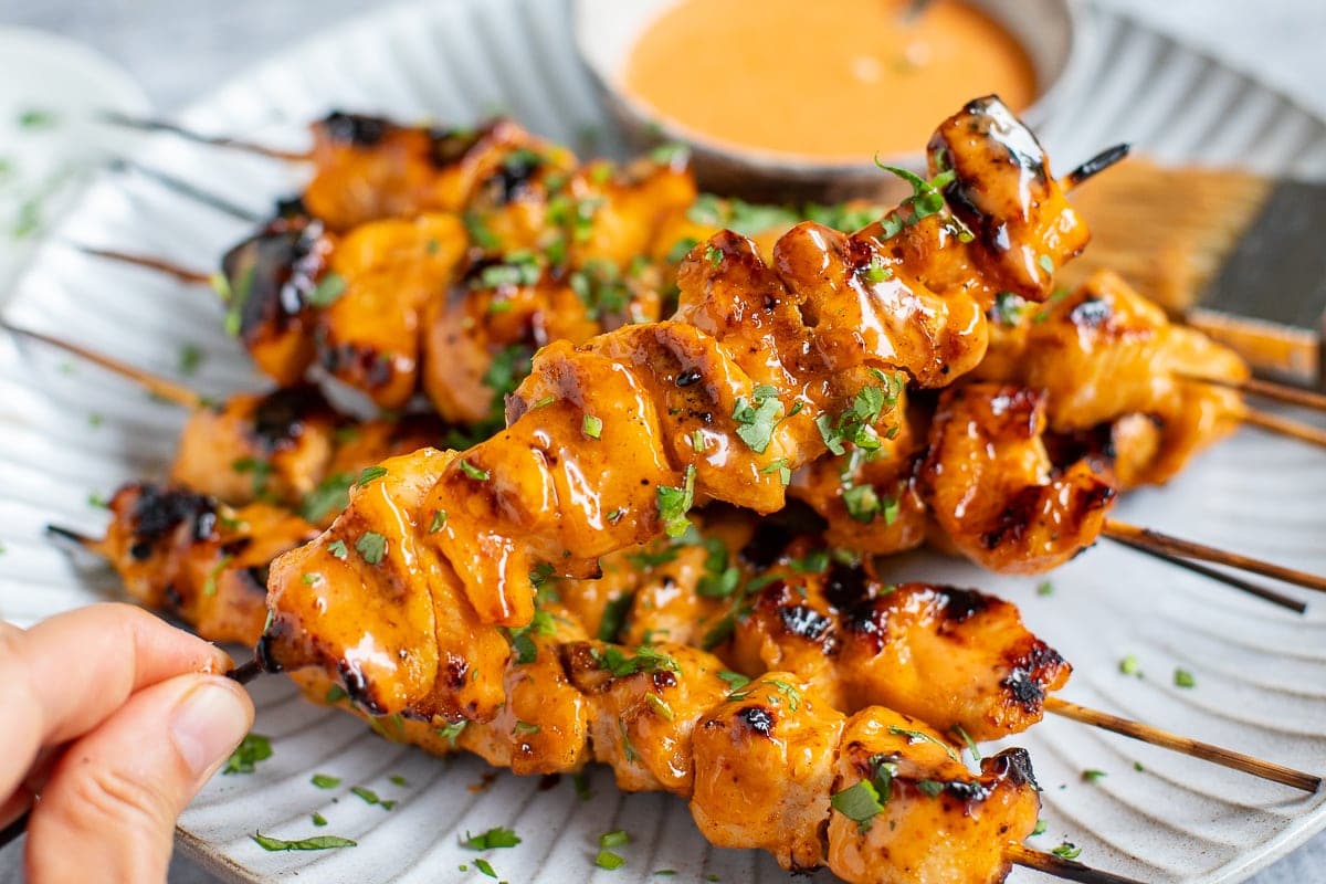 Bang Bang Chicken Skewers Recipe