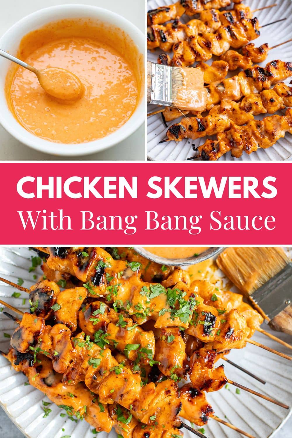 Chicken Skewers With Bang Bang Sauce