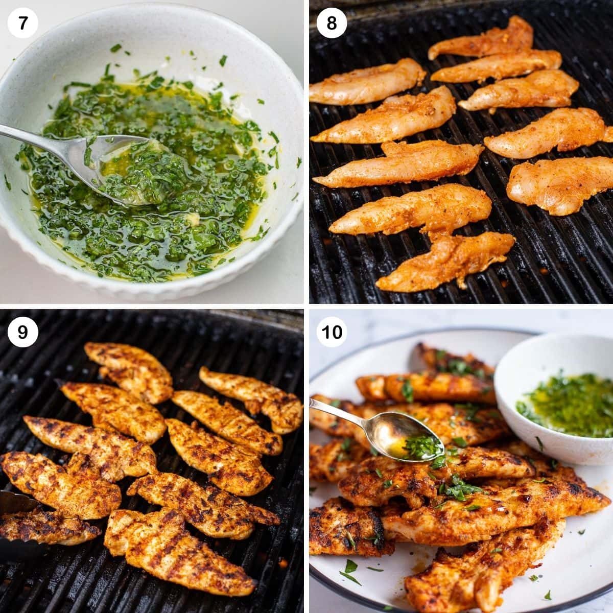 Make the sauce and grill the tenders