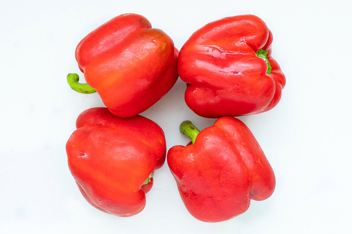 Ingredients for the recipe red bell peppers whole