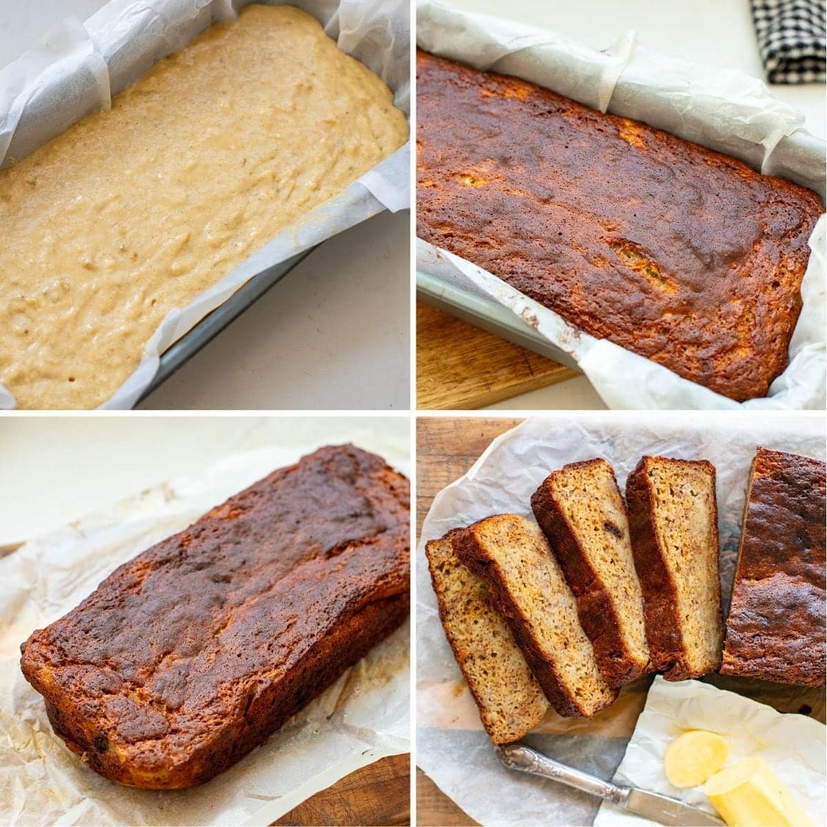 Pour into loaf pan and bake